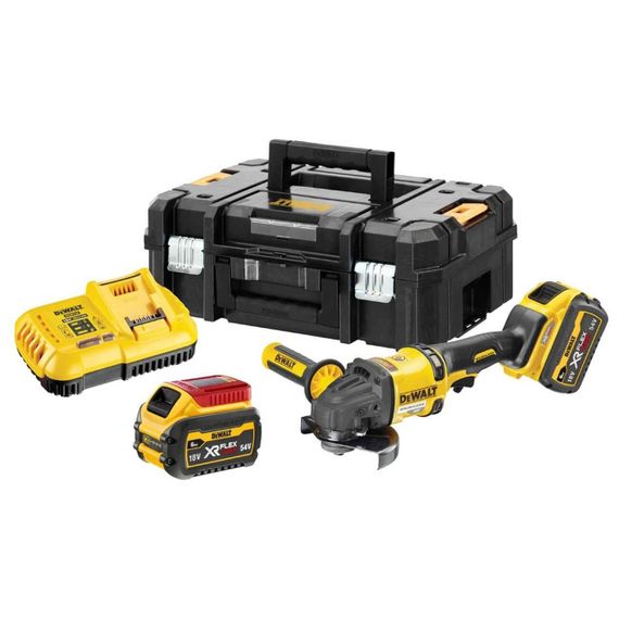 Шлифмашина угловая - болгарка аккумуляторная 125мм бесщёточная DeWALT DCG418T2