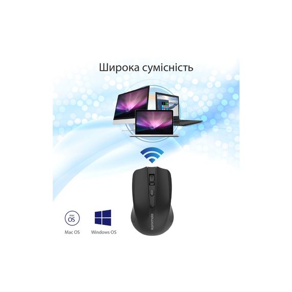 Мишка Promate Clix-8 Wireless Black (clix-8.black) | Зображення 6
