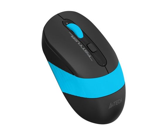 Миша бездротова A4Tech Fstyler FG10S (Blue), безшумна, USB, колір чорний+блакитний | Зображення 1