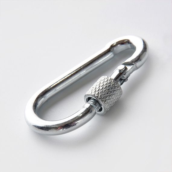 Карабин с замком 6х60мм оц. (пачка, кратно 20шт) APRO | Зображення 1