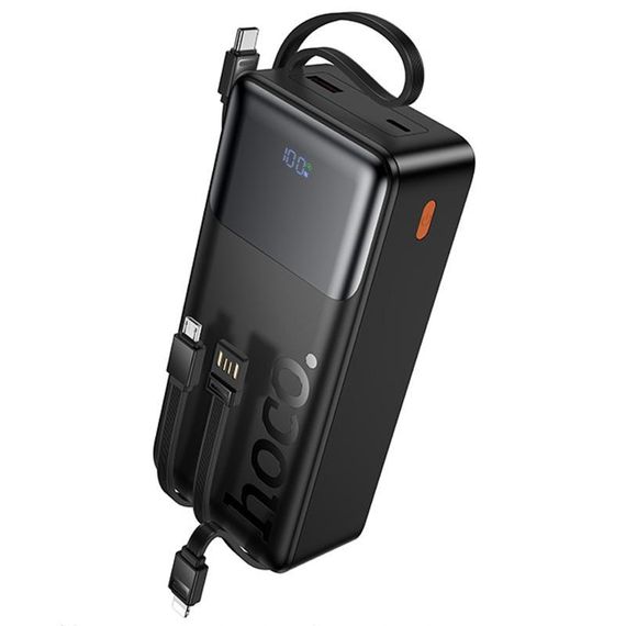 Портативное ЗУ Power Bank Hoco J156B Founder 22.5W+PD20W with four cables 30000 mAh Black