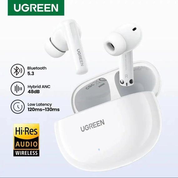 Бездротові навушники UGREEN WS200 HiTune T6 Hybrid Active Noise-Cancelling Earbuds(UGR-15158) | Зображення 7
