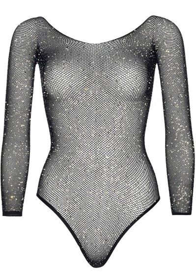 Сітчасте боді зі стразами Leg Avenue Crystalized fishnet bodysuit Black One Size | Зображення 5