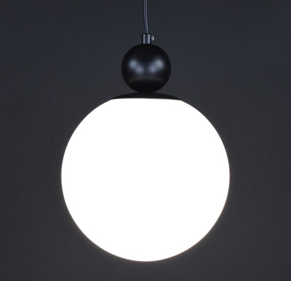 Люстра підвісна на 1 лампочку 27814 Чорний 30-190х20х20 см. | Зображення 4