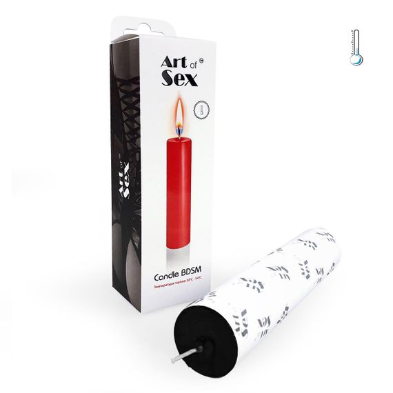 Черная свеча восковая Art of Sex size M 15 см низкотемпературная | Зображення 1
