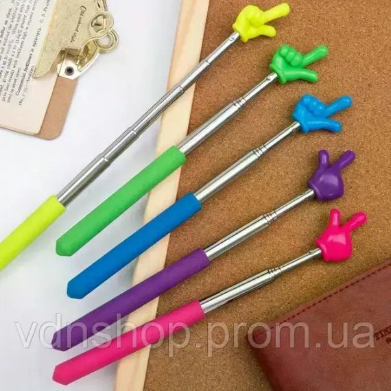 Указка палець телескопічна 21/69 см Pick-me пікмі паличка, висувна «Рука» | Зображення 1