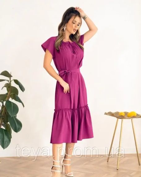Плаття для жінок колір фіолетовий розмір L FI_007928 | Зображення 1