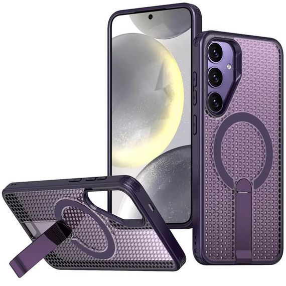 Чохол TPU Breeze with MagSafe stand для Samsung Galaxy S26+ Purple