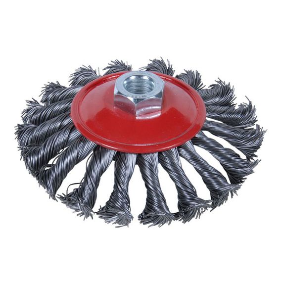 Щітка дротяна конусоподібна Sigma Ø125мм М14×2мм (сталева кручена) (9024121)