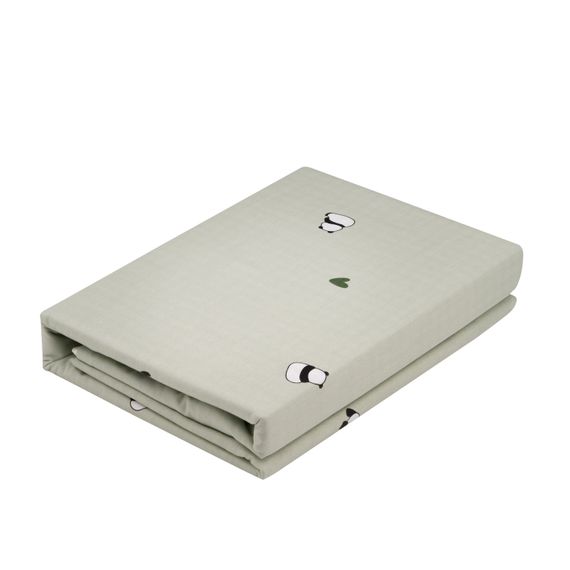 Набір постільної білизни 1,5сп Ardesto Gloria, 160х220см, 100% бавовна, сатин, панди, зелений (ART1622PS) | Зображення 5