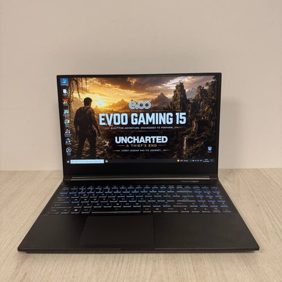 Ігровий ноутбук Evoo Gaming 15 / 15.6" (1920x1080) IPS / AMD Ryzen 5 4600H (6 (12) ядер по 3.0 - 4.0 GHz) / 8 GB DDR4 / 256 GB SSD / nVidia GeForce GTX 1650, 4GB GDDR6, 128-bit / WebCam б/в | Зображення 1