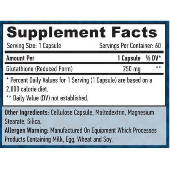 Глутатион Haya Labs Glutathione 250 mg 60 Veg Caps | Зображення 1