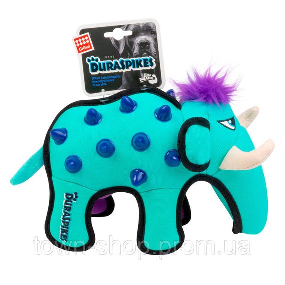 Игрушка для собак Мамонт GiGwi Duraspikes, хлопок, термопластичная резина, 33 см | Зображення 1
