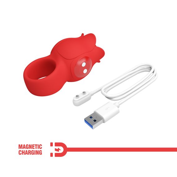 Вибрирующая насадка на палец PRETTY LOVE JAE цветок, красный sexstyle | Зображення 7