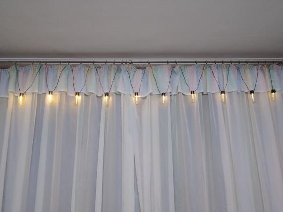 Декоративные лампы (гирлянда), 5 метров, 10 лампочек, теплый белый цвет, 8 режимов работы + пульт | Зображення 3