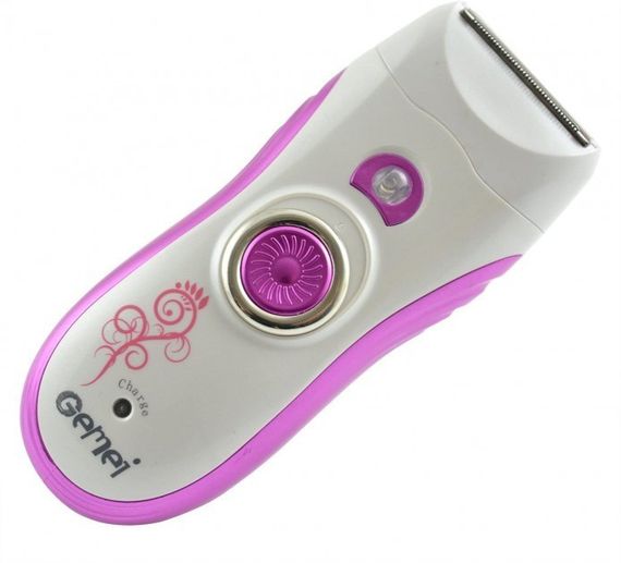 Женская электробритва эпилятор для лица бикини ног Gemei 3056 пинцетный эпилятор пемза с бритвенной насадкой | Зображення 1