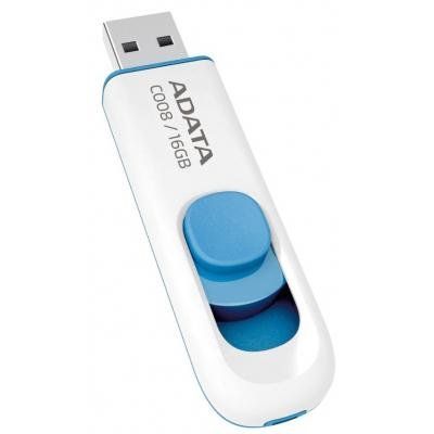 USB флеш накопичувач ADATA 16GB C008 White USB 2.0 (AC008-16G-RWE) | Зображення 3