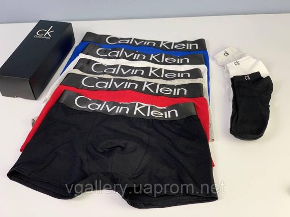 Подарочный набор мужского белья Calvin Klein Steel Black Edition в коробке - цена поштучно  - размер 3XL | Зображення 8