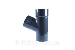 Тройник 67° водосточной системы Profil (Профиль) разные цвета 130/100, Графит
