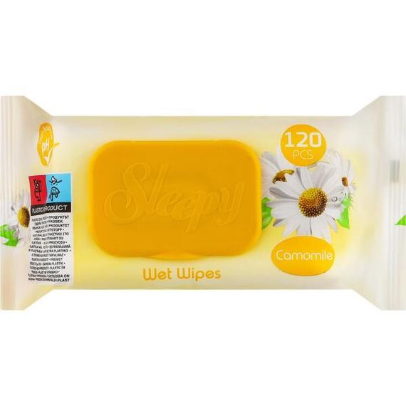 Sleepy Серветки вологі Camomile (Ромашка)120шт