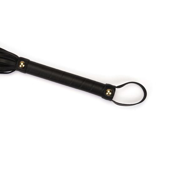 Флоггер Liebe Seele Black Organosilicon Flogger, 44 см, экокожа Sex Aura | Зображення 2