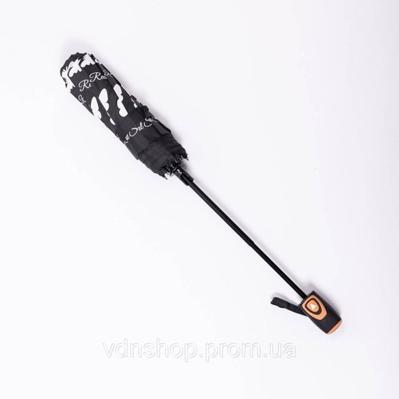 Парасолька напівавтомат з принтом міцна з поліестеру діаметр 97 см Чорна HP-23-2B | Зображення 3