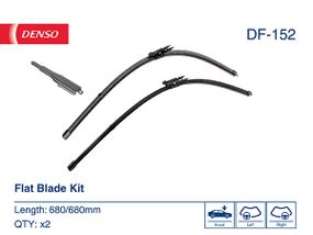 Комплект склоочисників DENSO DF-152 плоский лезо комплект 680/680 мм