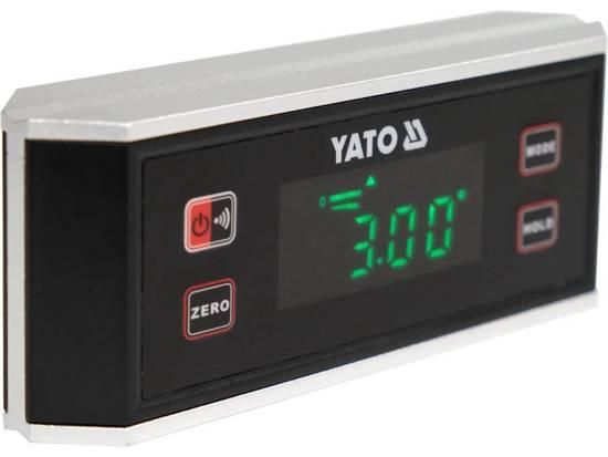 Рівень електронний з дисплеєм YATO Польша: l= 150 мм. з магнітом, живлення від 2х 1,5 В батарейки ААА YT-30395