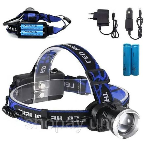 Налобний ліхтар Bailong BL-T24-P50 акумуляторний LED/Zoom 3 режими роботи, ліхтар на голову для риболовлі | Зображення 2