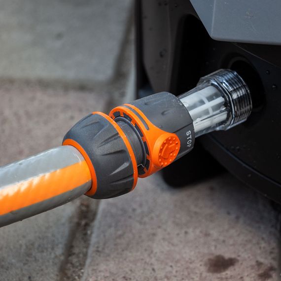 Конектор 1/2" Flora швидкознімний для шланга 3/4" аквастоп (ABS+TPR) (5015514) | Зображення 1