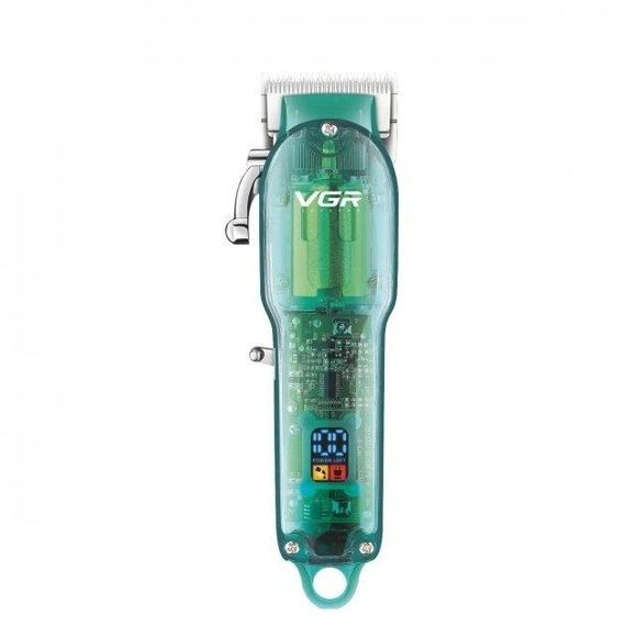 Професійна машинка для стрижки V-660 Professional Clipper Transparent Green • Акумуляторна машинка для волосся VGR V-660 | Зображення 1