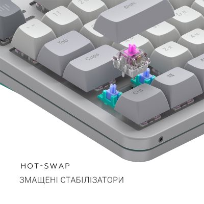 Клавиатура Dark Project ALU87 Daylight ABS RGB Mech G3MS Zircon White/Grey (DPKB_DAYLIGHT_87_ANSI_UA) | Зображення 1