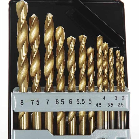 Набір свердел для металу Р6М5 титан метал бокс 2,0-8,0 мм 13 шт. APRO 8102071 | Зображення 2
