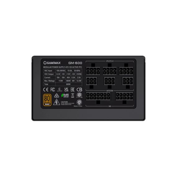 Блок живлення Gamemax 600W GM-600 Modular (GM-600 Modular) | Зображення 7