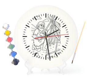 Дитячий набір для творчості годинник-розмальовка Робінзон Крузо (за мотивами книги Данієля Дефо) 30 см (Г0005)