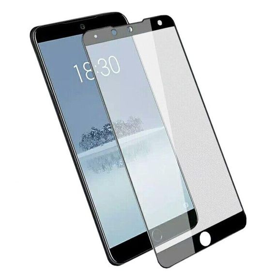 Захисне скло 2.5D на весь екран для Meizu 15 колір Чорний | Зображення 1