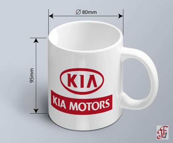 Чашка  з принтом авто логотип Kia Motors  (02010102001) | Зображення 1