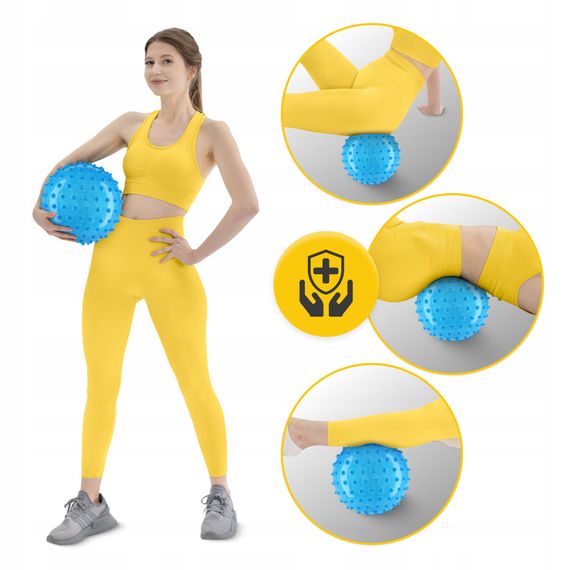 М'яч для пілатесу, йоги, реабілітації 4FIZJO 20 см (масажний) Blue (P-5905973402354) | Зображення 3