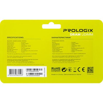 Модуль памяти для компьютера DDR4 8GB 2400 MHz Prologix (PRO8GB2400D4) | Зображення 4