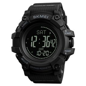 Чоловічий годинник Skmei 1356BK Black + Compass