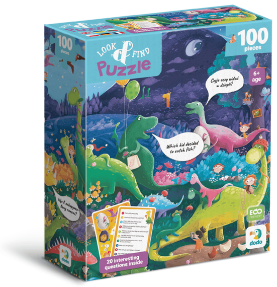 Пазл Dodo Шукай і знаходь Країна динозаврів, 100 елементів (300669)