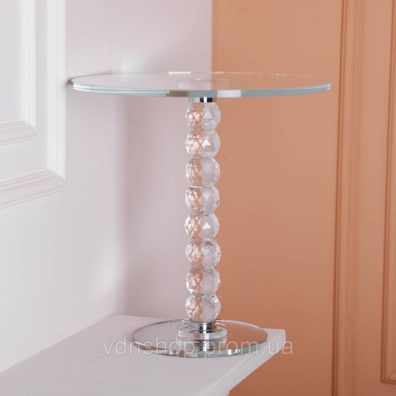 Тортовница стеклянная на ножке 30×32 см см подставка для торта, капкейков прозрачная HP-4-81L | Зображення 4