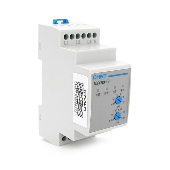Реле контролю фаз CHINT NJYB3-9 AC220V, 1-2F4P, Захист U+ (1.05~1, 3)xUs