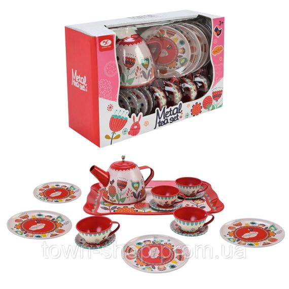 Детский набор посуды Tea set 620-C5 металл, 14 предметов