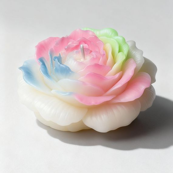 Свеча люминесцентная пион GlowKink низкотемпературная, разноцветная, L sexstyle | Зображення 1