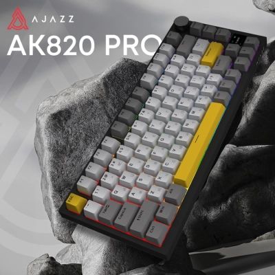 Клавиатура Ajazz AK820 Pro Flying Fish Switch Purple RGB USB/Wireless/Bluetooth UA Purple (AK820PRO-FF-PWB) | Зображення 1