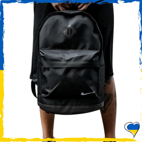 Рюкзак Nike. Дно екошкіра. Рюкзак Найк чорний. Унісекс рюкзак, вмісткий