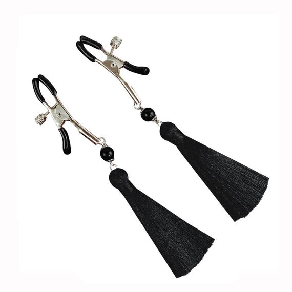 Зажимы для сосков Art of Sex - Nipple clamps Black Tassels | Зображення 2