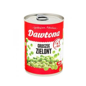 Горошек зеленый консервированный 400г Польша Dawtona