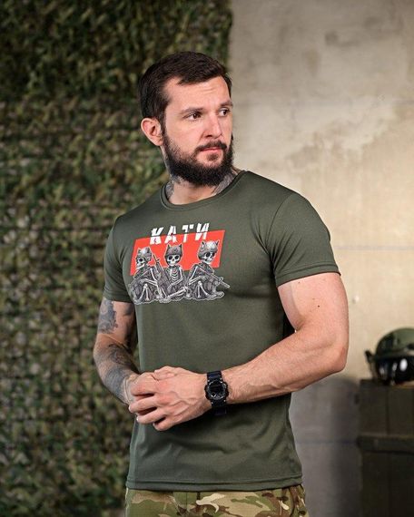 Тактична потоотводна футболка КАТІ олива ПП4669 | Зображення 1